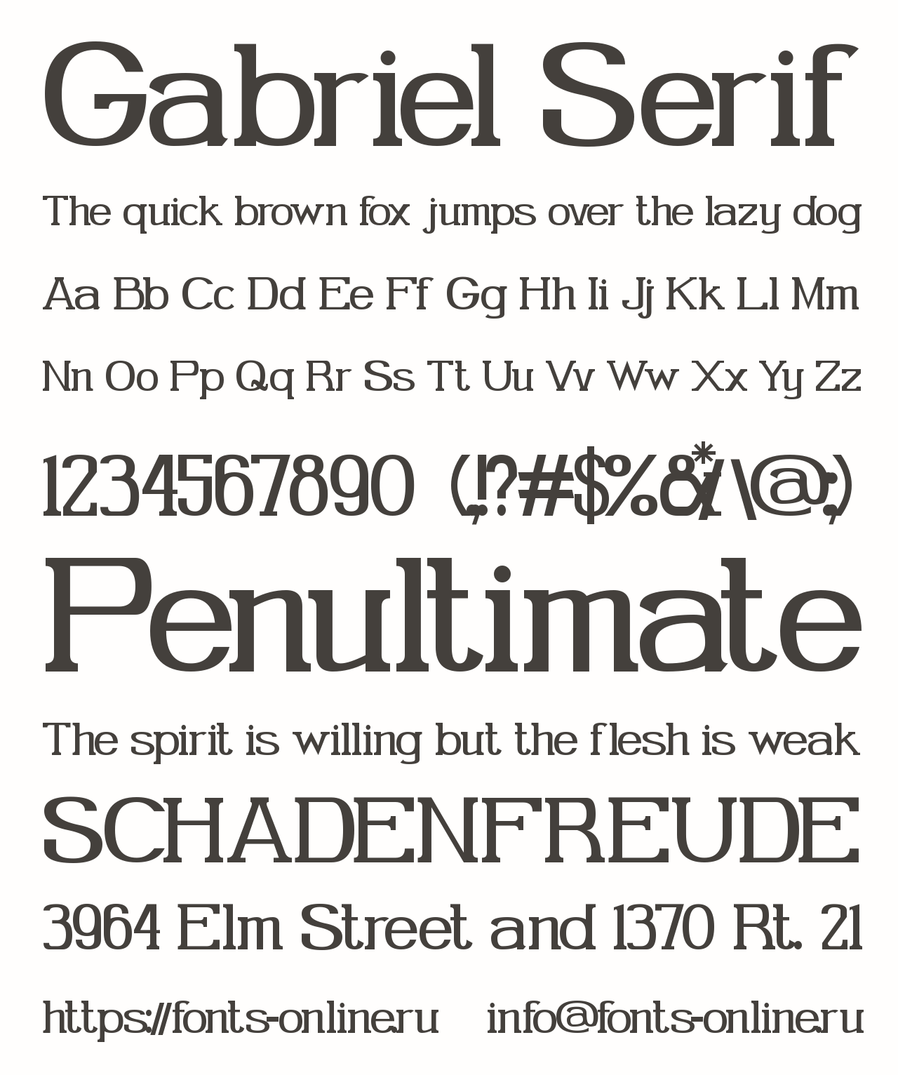 Gabriel Serif Free Font Download